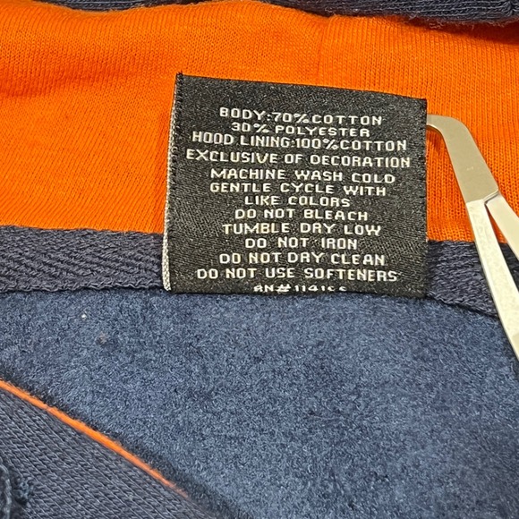 Colosseum Auburn Tigers Navy Orange Hoodie Sweatshirt Mens XL NCAA College - Picture 5 of 8